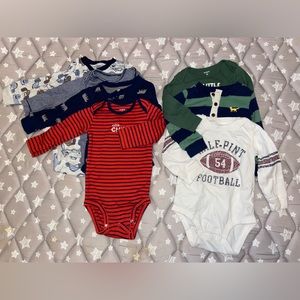 Bundle of 7 12M Long Sleeve Bodysuits